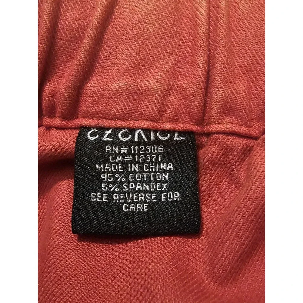 Ezekiel Acid Trip Jogger Pants Mens 36X30 Red Mineral Wash Stretch Twill EUC